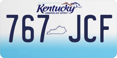 KY license plate 767JCF