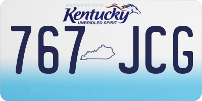 KY license plate 767JCG