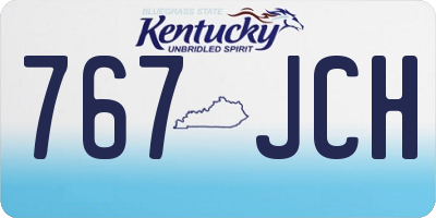 KY license plate 767JCH