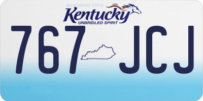 KY license plate 767JCJ