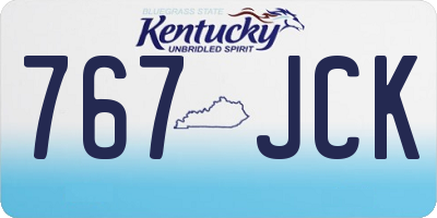 KY license plate 767JCK