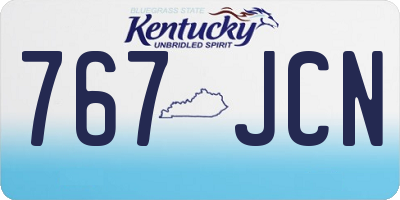 KY license plate 767JCN