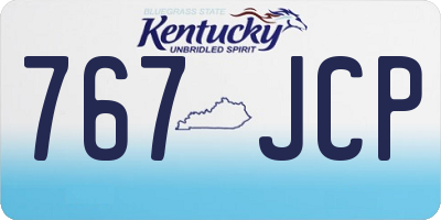 KY license plate 767JCP