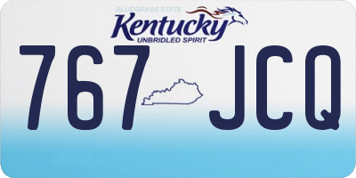 KY license plate 767JCQ