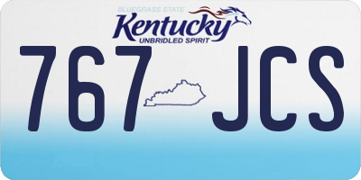 KY license plate 767JCS