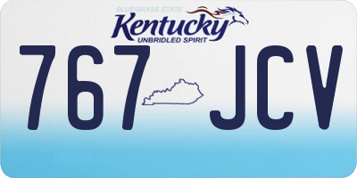 KY license plate 767JCV