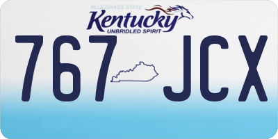 KY license plate 767JCX
