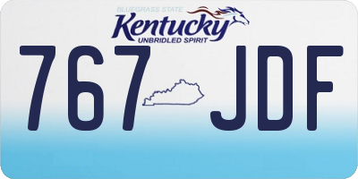 KY license plate 767JDF