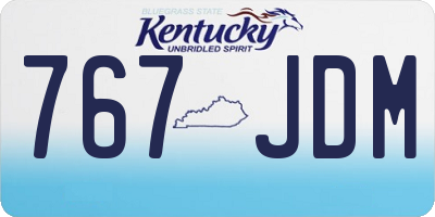 KY license plate 767JDM