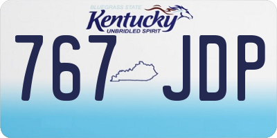 KY license plate 767JDP