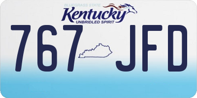 KY license plate 767JFD