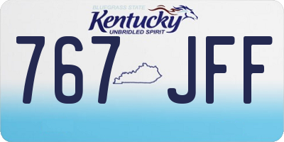 KY license plate 767JFF