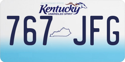 KY license plate 767JFG