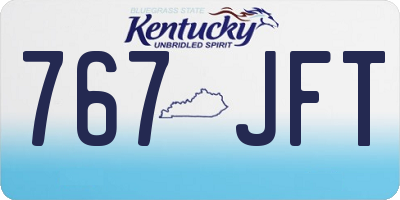 KY license plate 767JFT