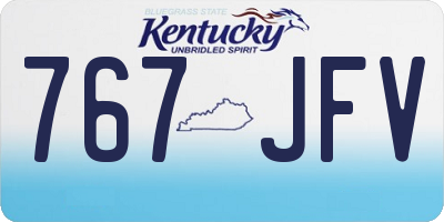 KY license plate 767JFV