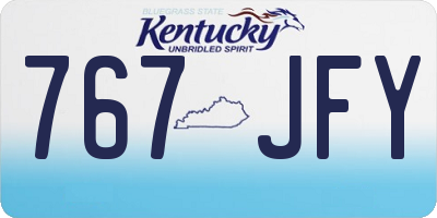 KY license plate 767JFY