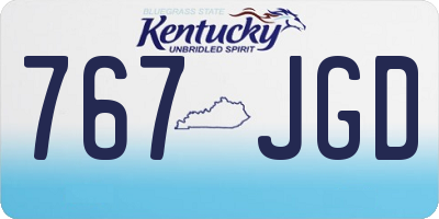 KY license plate 767JGD