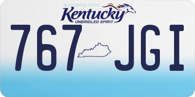 KY license plate 767JGI