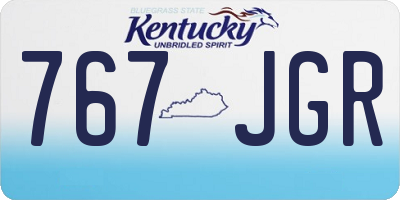 KY license plate 767JGR