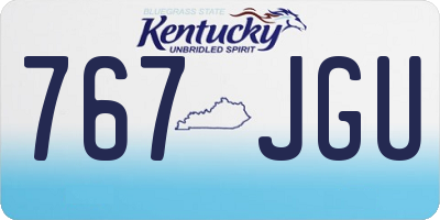 KY license plate 767JGU