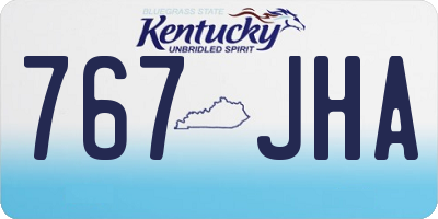 KY license plate 767JHA