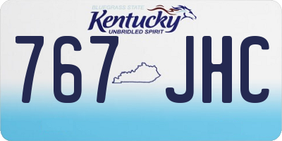 KY license plate 767JHC