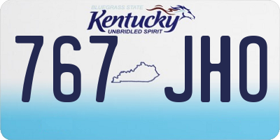 KY license plate 767JHO