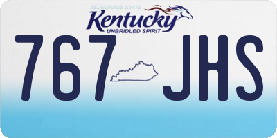 KY license plate 767JHS