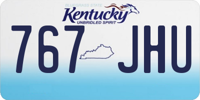 KY license plate 767JHU