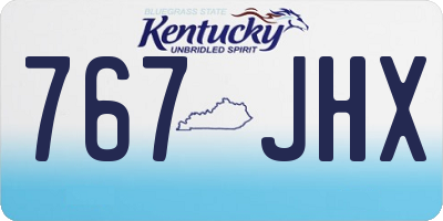 KY license plate 767JHX