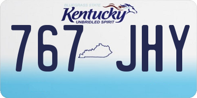 KY license plate 767JHY