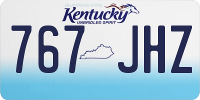 KY license plate 767JHZ