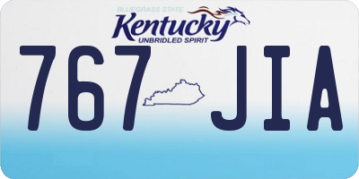 KY license plate 767JIA