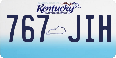KY license plate 767JIH