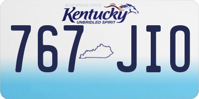 KY license plate 767JIO