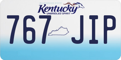 KY license plate 767JIP