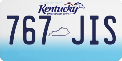 KY license plate 767JIS