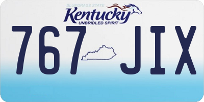 KY license plate 767JIX