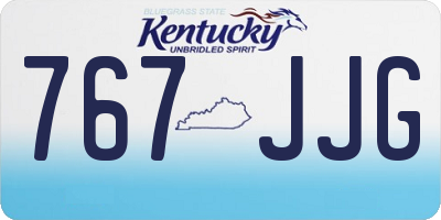 KY license plate 767JJG