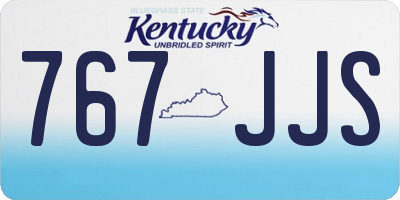 KY license plate 767JJS
