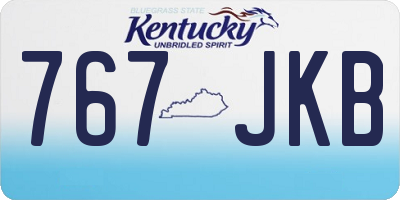 KY license plate 767JKB