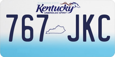 KY license plate 767JKC