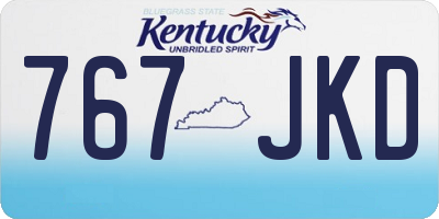 KY license plate 767JKD