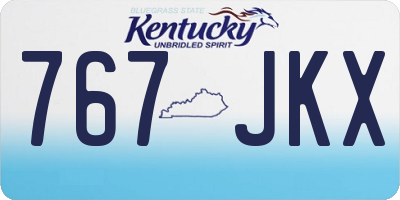KY license plate 767JKX