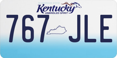 KY license plate 767JLE