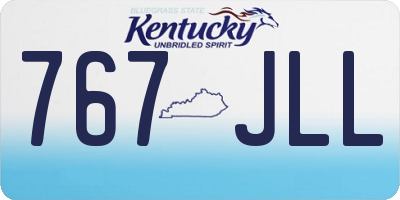 KY license plate 767JLL