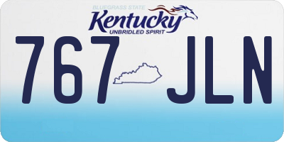 KY license plate 767JLN