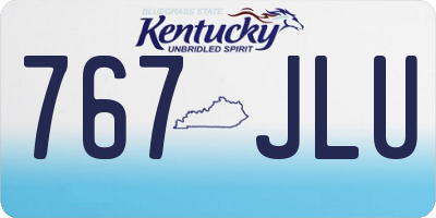 KY license plate 767JLU