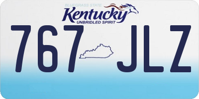 KY license plate 767JLZ