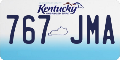 KY license plate 767JMA